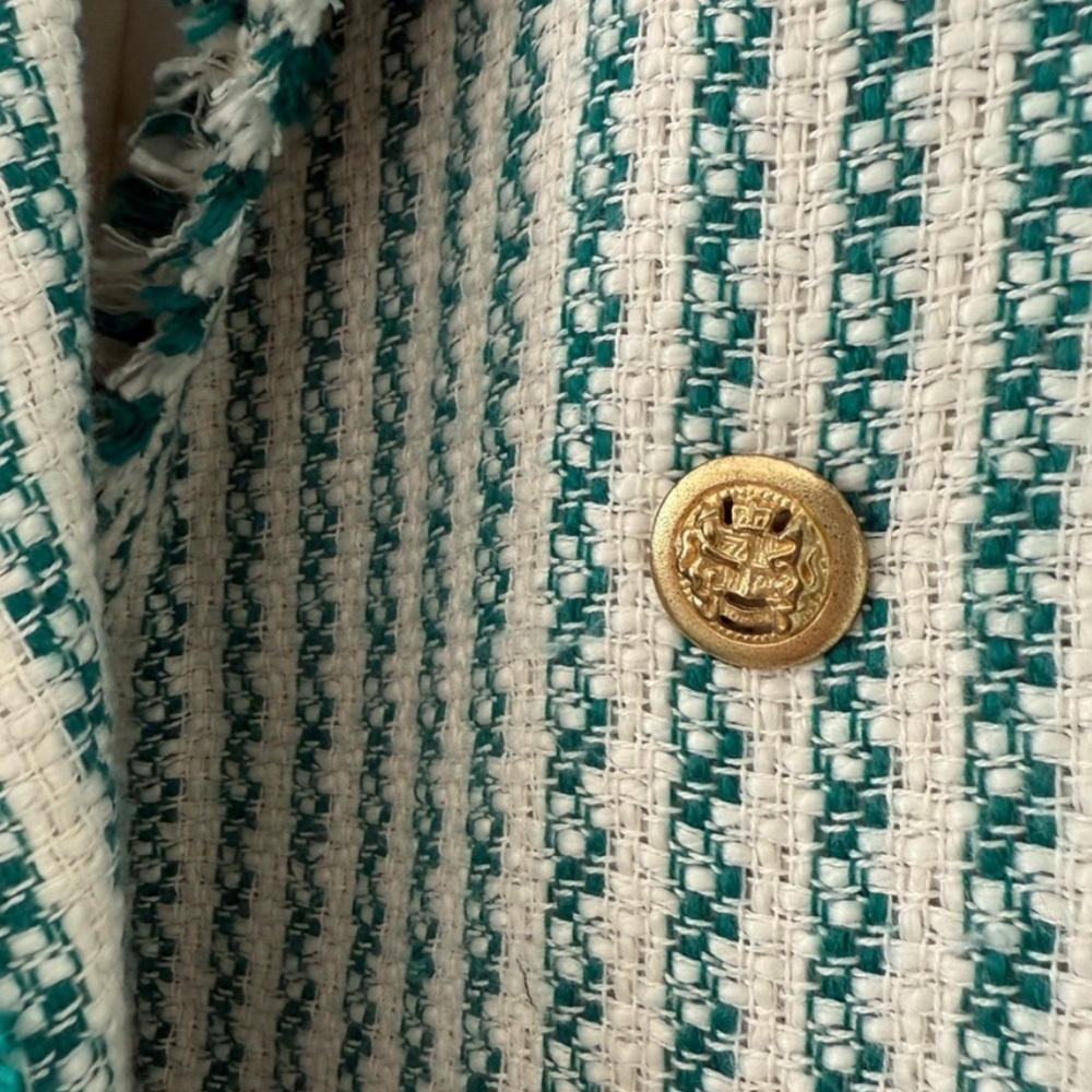 G by Giuliana Tweed Fringe Blazer -polyester & rayon - Picture 3 of 7